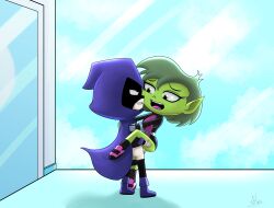 1boy 1girls atnog beast_boy beast_girl_(dc) clothed_sex cum cum_in_pussy cum_inside dc dc_comics demon demon_boy eyebrows female_penetrated garfield_logan genderswap_(ftm) genderswap_(mtf) green_body green_eyes green_hair green_skin grey_skin half_demon hetero_sex hood leotard male/female male_penetrating male_penetrating_female metahuman pale-skinned_male pale_skin pants_down partially_clothed penetration penis pointy_ears rachel_roth raven_(dc) rule_63 sex sharp_teeth stand_and_carry_position standing_sex superhero superheroine teen_titans teen_titans_go