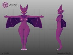 1girls 2022 3d_(artwork) absurd_res alma_(mrsk) anthro areolae bat bat_wings big_breasts big_ears breasts chiropteran claws curvy_figure decafox digital_media_(artwork) ear_piercing eyelashes fangs female front_view fur genitals hair hi_res mammal model_sheet murasuke navel neck_tuft nipples nude piercing purple_body purple_fur purple_hair pussy short_hair side_view solo t-pose thick_thighs tuft voluptuous wide_hips wings yellow_eyes