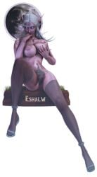 3d big_breast elf erect_nipples eshalw female female_only figure honey_select large_areolae large_breasts lumissa moon night_elf nude original_character pinup priest pubic_hair solo studio_neo warcraft world_of_warcraft