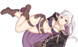 alternate_costume belt bikini boots cleavage coat fire_emblem fire_emblem_awakening fire_emblem_heroes gloves nintendo official_alternate_costume purple_bikini purple_swimsuit robin_(female)_(summer)_(fire_emblem) robin_(fire_emblem) robin_(fire_emblem)_(female) swimsuit twintails zerocgm