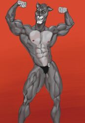 1boy bodybuilder flexing furry male male_only muscular muscular_male strong tom_and_jerry tom_cat