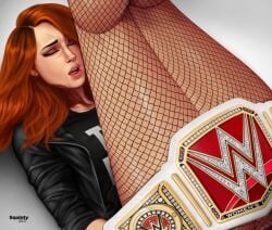 1girls ass becky_lynch big_ass celebrity champion championship_belt female orange_hair squinty003 wwe wwe_raw_women's_championship_belt wwe_womens_championship_belt