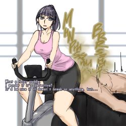 ass_on_face big_ass exercise exercise_bike facesitting fart farting_in_face femdom fetish sniffing_ass