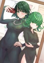 2girls @1jo1ya areola areolae big_breasts blush cellphone clothed clothing curly_hair curvy curvy_female curvy_figure dress duo female female_focus female_only fubuki_(one-punch_man) fubuki_(one-punch_man)_(cosplay) green_eyes green_hair hips ichijo_kazuya inui_sajuna kitagawa_marin medium_breasts medium_hair midriff multiple_girls nipples one-punch_man photo see-through selfie short_hair sisters small_breasts smile smiling smiling_at_viewer sono_bisque_doll_wa_koi_wo_suru tatsumaki tatsumaki_(cosplay) taut_clothes taut_dress thick thighs transparent_clothing voluptuous