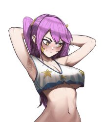 1girls armpit armpit_crease armpit_focus armpit_hair armpit_peek armpit_play armpit_stubble armpit_sweat armpits arms_behind_back arms_up blush crop_top danganronpa danganronpa_another fan_character fanganronpa female female_only growing_armpit_hair jirra large_breasts nipples pink_hair presenting_armpit presenting_armpits see-through see-through_clothing smelly_armpits smooth_skin solo steamy_armpits sweat sweaty sweaty_armpits tomori_kizuna twintails underboob very_long_hair yellow_eyes