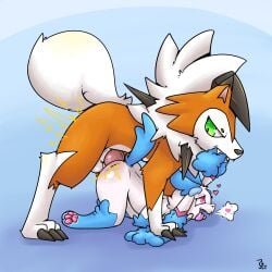 <3_eyes 1:1 2022 absurd_res ambiguous_penetration anal anal_sex animal_genitalia animal_penis azzyyeen balls bite blue_background blue_body blue_fur canine_penis doggy_style duo dusk_lycanroc ear_bite eeveelution emote_(character) erection fan_character female female_penetrated feral feral_on_feral feral_penetrated feral_penetrating feral_penetrating_feral from_behind_position fur fusion genitals green_eyes heart hi_res hindpaw hybrid knot lopunny lycanroc male male/female male_penetrating male_penetrating_female multicolored_body multicolored_fur nintendo nude open_mouth orange_body orange_fur pawpads paws penetration penile penile_penetration penis penis_in_ass pink_eyes pokémon_(species) pokémon_fusion pokemon pokemon_(species) quadruped raised_tail sex shiny_pokemon side_view simple_background sylveon tongue tongue_out two_tone_body two_tone_fur video_games white_body white_fur