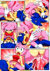 amy_rose anus ass assertive_female bbmbbf blush breasts comic comic_page cum english_text erect_nipples female kissing male male/female mobius_unleashed palcomix penis pussy sega sex sonic_(series) sonic_the_hedgehog sonic_the_hedgehog_(series) speech_bubble text the_mayhem_of_the_kinky_virus_(comic) vaginal_penetration vaginal_sex