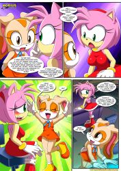 2girls amy_rose bbmbbf blush comic comic_page cream_the_rabbit female female_only mobius_unleashed palcomix png sega sonic_(series) sonic_the_hedgehog_(series) text the_mayhem_of_the_kinky_virus_2_(comic)