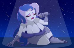 1girls big_breasts breasts cleavage curvy equestria_girls female female_only friendship_is_magic hasbro huge_breasts large_breasts mashoart microphone my_little_pony plump princess_luna_(mlp) singing solo solo_female spotlight stockings thick thick_thighs vice_principal_luna wide_hips