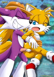 anal anal_sex anus balls bbmbbf closed_eyes fang_the_sniper female male male/female maledom mobius_unleashed one_eye_closed open_mouth palcomix penis pussy rule_63 sega sex sonic_(series) sonic_the_hedgehog_(series) tails tailsko teeth tongue