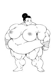 1girls bbw belly big_belly big_breasts black_hair breasts chichi dragon_ball dragon_ball_z fat female hyper_muscles mature_female miche-san morbidly_obese muscular muscular_female nipples obese overweight ssbbw strongfat