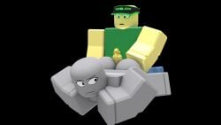 2boys 3d animated artist_request black_background cashier cashier_(gasa4) cinema4d dummy_(gasa4) dummy_(roblox) gay get_a_snack_at_4_am green_visor grey_skin male_only no_sound roblox roblox_game robloxian source_request tagme video visor yaoi yellow_penis yellow_skin