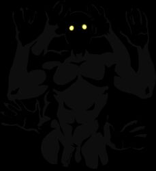 6_arms dark_image genitals glowing glowing_eyes hi_res humanoid humanoid_genitalia humanoid_penis male monster mr._brapion mrsb multi_arm multi_limb muscular muscular_male nude obscured_face penis solo unknown_species