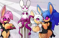 amy_rose ass brainwashing breasts bunny bunny_ears corruption drone droneification ear_penetration female identity_death lavenderrose nipples pollen-puff rouge_the_bat sonic_(series) sonic_the_hedgehog