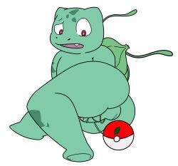 absurd_res bulbasaur feral forty_(artist) green_body hi_res male male_only nintendo pokéball pokémon_(species) pokemon simple_background solo solo_male video_games vines white_background