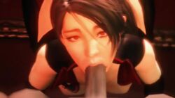 1boy 1girls 3d animated black_hair blowjob breasts_out dead_or_alive dead_or_alive_5 deepthroat duo face_fucking facefuck fellatio irrumatio large_breasts large_penis light-skinned_female looking_at_viewer momiji_(ninja_gaiden) oral oral_sex penis ponytail pov sound studiofow tagme tecmo thick_thighs throat_fuck video yellow_eyes