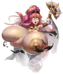 1girls alternate_costume armpits breast_expansion breasts dancer fan female female_only fire_emblem fire_emblem_awakening fire_emblem_heroes gigantic_breasts hyper_breasts long_hair nintendo nipples noonun official_alternate_costume olivia_(fire_emblem) olivia_(performing_arts)_(fire_emblem) open_mouth pink_eyes pink_hair ponytail shocked solo torn_clothes very_long_hair voluptuous