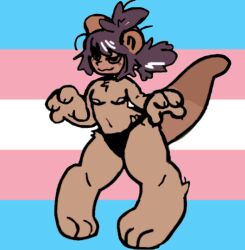 casual_nudity female furry naked non-sexual non-sexual_nudity panken posing standing tagme traced transgender_pride_colors