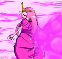 1girls 2d 2d_(artwork) adventure_time artist_signature ass ass_bigger_than_head ass_expansion ass_focus biting_lip blush blush_lines crown dress fart fart_bubbles fart_cloud fart_everywhere fart_fetish farting farts female female_only gassy gassy_female hamb0ne hips hips_wider_than_shoulders large_ass long_hair pantylines pink_fart pink_hair pink_skin potion princess princess_bubblegum royalty thick_ass thick_thighs