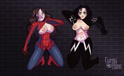 /uniqueaccountname asian_female cindy_moon flashing long_hair marvel marvel_comics short_hair silk_(marvel) spider-man_(series)