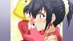 animated big_breasts black_hair hentai idol large_ass oshaburi_announcer red_eyes shower t-rex_(animation_studio) tagme video