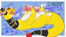 2024 ampharos animal_genitalia animal_penis bodily_fluids cum cum_on_self equine_genitalia equine_penis generation_2_pokemon genital_fluids genitals hi_res male masturbation nintendo penis pokemon pokemon_(species) solo syngie_(artist)