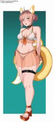 1girls alternate_costume alternate_hairstyle animal_ears bikini bikini_skirt breasts brown_eyes brown_hair cuddlephish0 female female_only fire_emblem fire_emblem_heroes medium_breasts nintendo ratatoskr_(fire_emblem) see-through solo squirrel_girl squirrel_tail swimsuit thick_thighs thighs white_bikini white_swimsuit