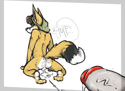 2014 after_sex ahe_gao all_fours anthro balls beanie bedroom_eyes bodily_fluids canid canine canis clothing cum cum_drip cum_in_ass cum_inside cum_on_balls cum_on_ground cum_on_penis digital_media_(artwork) dripping erection fennec flarethedragon fox fur genital_fluids hair half-closed_eyes hat headgear headwear humanoid_penis kneeling looking_at_viewer looking_back looking_pleasured male male/male mammal nude penis presenting raised_tail seductive simple_background solo solo_focus white_fur zeezee