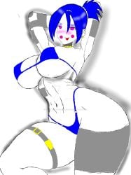 1girls 2025 2026 2d ballora ballora_(fnafsl) big_breasts big_butt bikini blue_bikini blue_panties breasts butt female female_only five_nights_at_freddy's five_nights_at_freddy's:_sister_location five_nights_in_anime fnaf necklace robot robot_girl scottgames sister_location smile solo solo_female tongue white_background white_body