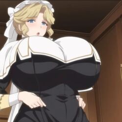 ai_generated big_breasts blonde_hair blue_eyes breasts huge huge_breasts large_breasts maid maid_outfit maria_(victoria_maid_maria_no_hoshi) milf victoria_maid_maria_no_hoshi victorian_maid_maria_no_houshi