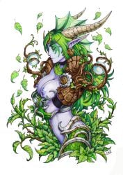 1girls blizzard_entertainment breasts candra girls green_skin horns nude purple_skin warcraft world_of_warcraft ysera