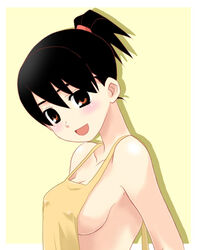 breasts lowres naked_apron ookusa_manami open_mouth sayonara_zetsubou_sensei