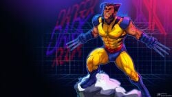 1boy bara beard bulge claws clothing daddy flaccid julio_leote logan_(x-men) male male_only marvel marvel_comics mature_male micromutated muscular_male penis_outline solo solo_male tight_clothing wolverine_(x-men) x-men