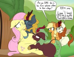 applejack_(mlp) belly belly_fetish belly_lick belly_worship blitzy_flair chubby chubby_female dialogue dialogue_box fluttershy_(mlp) licking licking_face my_little_pony