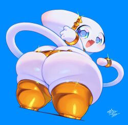 adorable alien ass big_ass big_butt bikini blush cute cute_face enormous_ass enormous_butt fat_ass fat_butt female female_only furry giant_ass giant_butt gigantic_ass gigantic_butt ginormous_ass gold gold_bikini gold_swimsuit golden_week happy huge_ass huge_butt keyhat_tk10 large_ass large_butt looking_back plump_ass shortstack smiling smiling_at_viewer solo swimsuit tail tiril_(keyhat_tk10) voluptuous white_body white_skin