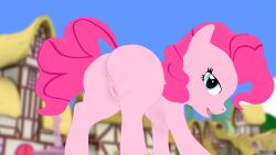 3d absurd_res ass big_ass blue_eyes bubble_butt equine feral feral_only friendship_is_magic furry furry_only hasbro hi_res looking_at_viewer my_little_pony my_little_pony_friendship_is_magic pink_body pink_hair pinkie_pie_(mlp) presenting_hindquarters sfm source_filmmaker tagme weirdodotinc