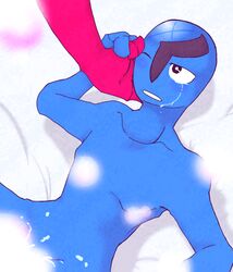 blue_skin color male male_only multiple_males nude pokemon red_skin sawk tagme tear throh wink yaoi