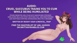 1boy1girl audio big_ass big_breasts brittanybabbles domination enslaved facesitting fantasy fart farting farting_in_face femdom foot_fetish footjob humiliation monster_girl sniffing_ass succubus succubus_tail tagme tailjob video