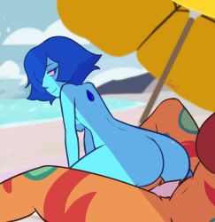 1futa 1girl1futa 1girls 2d alien alien_girl alien_only animated ass back back_view beach big_ass big_penis bottomless breasts cartoon_network clothed clothing duo erection female futa_on_female futadom futanari gem_(species) humanoid humanoid_penis jasper_(steven_universe) lapis_lazuli_(steven_universe) larger_futanari looking_back mostly_nude nude outdoors outside penis reverse_cowgirl_position riding sex short_hair sinfulcaffeine size_difference smaller_female steven_universe thick_thighs wide_hips