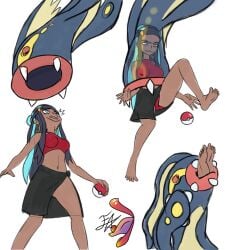 barefoot barefoot_prey eelektross feet felixjojoestar female female_prey forced gym_leader hi_res human mammal nessa_(pokemon) nintendo oral_vore pokémon_(species) pokemon pokemon_pred pokemon_predator pokemon_ss toes unwilling_prey unwilling_vore video_games vore