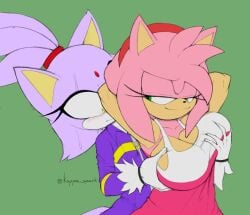 2girls amy_rose anthro big_breasts blaze_the_cat breast_envy breast_grab breasts female female_only fondling fondling_breast fully_clothed huge_breasts kappa_spark multiple_girls no_bra presenting_breasts sega smug sonic_(series) tagme uncensored yuri