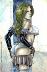 1girls android aphrodite_ix big_ass big_breasts cedric_poulat female green_hair image_comics j-estacado long_hair robot_girl solo tagme top_cow