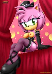 1girls ahoge amy_rose anthro bbmbbf black_gloves black_legwear black_thighhighs breasts curtains elbow_gloves eyelashes female female_only furry gloves goth gothic_lolita gothified green_eyes half-closed_eyes hedgehog looking_at_viewer mobius_unleashed palcomix pink_fur pink_hair pose pussy see-through sega sitting smile solo sonic_(series) sonic_runners sonic_the_hedgehog_(series) stockings thighhighs url