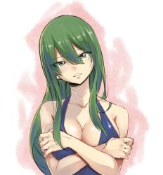 1girls big_breasts edens_zero green_eyes green_hair hair_between_eyes hiro_mashima long_hair looking_at_viewer mashima_hiro official_art sole_female solo tagme upper_body witch_regret