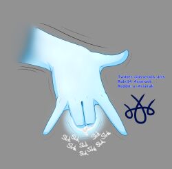 1other ambiguous_gender anthro artist_logo artist_name asserack blue_skin disembodied_hand female_ejaculation fingering ghost ghost_girl hand_fetish hand_focus hand_only phoeni skyward_sword sound_effects the_legend_of_zelda wet_pussy