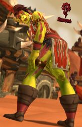 3d futa_only futanari green_skin orc orc_(warcraft) orc_futanari penis shannonthefempyro solo solo_futa world_of_warcraft