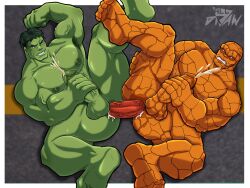 2boys all_draw ben_grimm completely_nude fantastic_four gay hulk male male_only marvel naked penis tagme the_thing_(marvel) yaoi