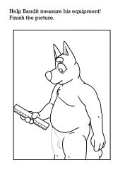 anthro balls bandit_heeler bluey_(series) canine coloring_page english_text furry male monochrome neenya ruler solo solo_male