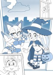 anthro anthro_only cream_the_rabbit cub fox halloween marine_the_raccoon michiyoshi miles_tails_prower no_humans rabbit raccoon sonic_(series) tails tails_the_fox young younger_female