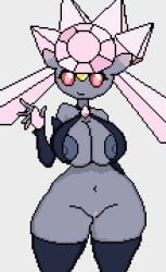 big_nipples diancie hourglass_figure huge_areolae huge_ass huge_breasts huge_hips huge_nipples huge_thighs kingcroc pixel_art pokémon_(species) pokemon pussy revealing_clothes shortstack smiling_at_viewer stockings tagme thick_thighs wide_hips